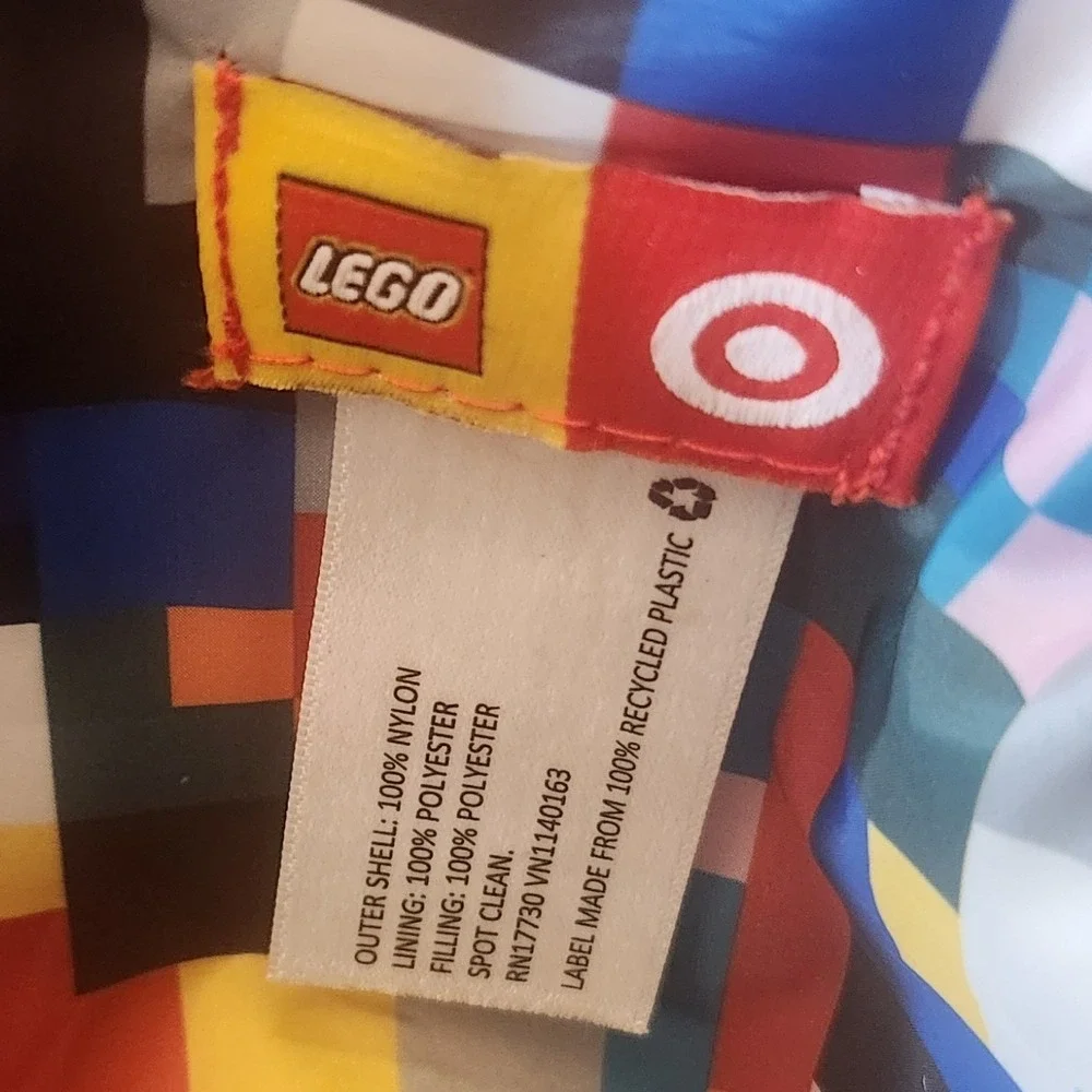 Lego Puffer Pouch Bag Unisex Small Multi Excellent Colorblock Retro Padded